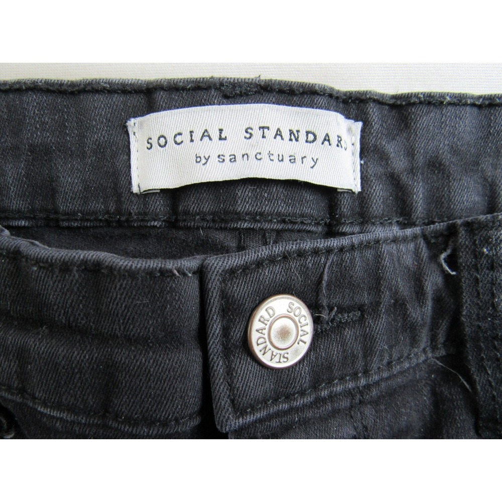 Social Standard by Sanctuary Jeans Black/Gray Camo Ankle Skinny Mid Rise Size 4 - Picture 8 of 8